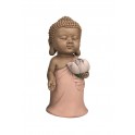 Bouddha Rose Debout, Collection Méditation, H 18 cm
