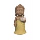 Bouddhas Jaune Debout, Collection Méditation, H 18 cm