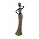 Statuette Africaine Or & Bleu, Collection Kenya, H 44 cm