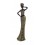 Statuette Africaine en pagne kita & Cruche 2, Collection Ethnik, H 42 cm