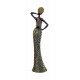 Statuette Africaine Or & Bleu, Collection Kenya, H 44 cm