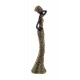 Statuette Africaine en pagne kita & Cruche 2, Collection Ethnik, H 42 cm