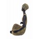 Statuette Africaine Assise, Collection Kenya, H 36 cm