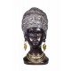 Statuette Africaine en pagne kita & Cruche 2, Collection Ethnik, H 42 cm