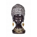 Statuette Africaine en pagne kita & Cruche 2, Collection Ethnik, H 42 cm