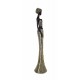 Statuette Africaine en pagne kita & Cruche 2, Collection Ethnik, H 42 cm