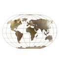 Décoration Murale : Planisphère en variation dorée, L 120 cm