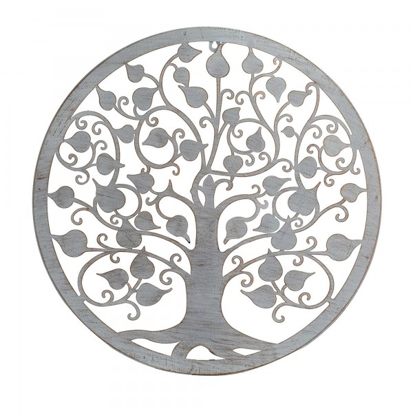 Déco murale fer : Arbre de vie, Anthracite & marron, Mod 5, H 60 cm