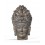 Statue tête de bouddha Marron en Résine. H 24 cm