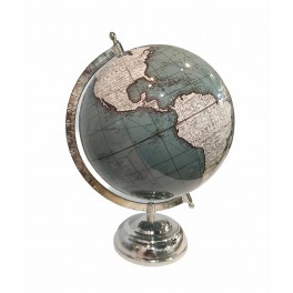 Globe terrestre déco, Petit Modèle La Pérouse, Version Noire, H 39 cm