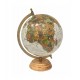 Globe terrestre, Doré & Crème. Collection Mundo, H 28 cm