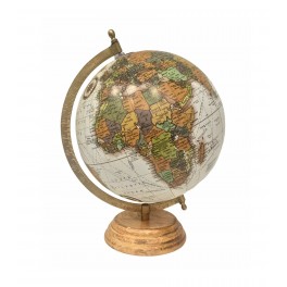 Globe terrestre déco, Petit Modèle La Pérouse, Version Noire, H 39 cm