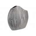 Vase Céramique Design : Modèle Vague Feuille d'Argent, Grand, H 30 cm