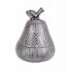 Boite Poire céramique design : Modèle Feuille d'Argent, H 20 cm