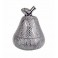 Boite Poire céramique design : Modèle Feuille d'Argent, H 20 cm