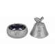 Boite Poire céramique design : Modèle Feuille d'Argent, H 20 cm