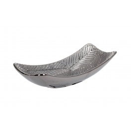 Coupe en céramique design : Modèle Feuille d'Argent, Petit. L 30 cm