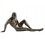 Statuette femme nue, effet bronze : Caresse, L 21 cm