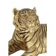 Statuette Lion couché XL, Modèle baroque doré, L 80 cm