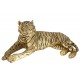 Statuette Tigre Noir et Doré XL, Modèle Gold Design, L 64 cm