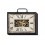 Horloge Murale à Rotations Engrenages, Modèle Rectangle, H 40 cm