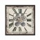 Horloge Carrée à Engrenages, Modèle Rétro Gris et Noir, Diam 45 cm