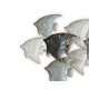 Déco murale Métal : Poissons Scalaires Noir, Gamme Océanic. L 67 cm