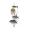 Déco murale Verticale : Poissons Balistes et Méduse, Gamme Océanic. H 75 cm