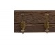 Porte manteaux en Bois Marron. 4 pommeaux, L 54 cm.