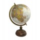 Globe terrestre, Doré & Marron. Collection Mundo, H 33 cm