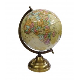 Globe terrestre déco, Petit Modèle La Pérouse, Version Noire, H 39 cm