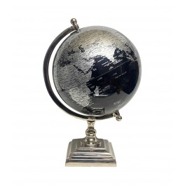 Globe terrestre déco, Petit Modèle La Pérouse, Version Noire, H 39 cm