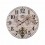 Horloge en Bois MDF, Carte du Monde , Beige et Noir, Diam 58 cm