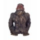 Statuette Gorille Aviateur, Finition Antic Line, H 34 cm