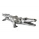 Statuette Crocodile Design XL, Finition Gris Perle métallisé, L 104 cm