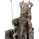 Statuette résine : Le trône d'Odin et les loups Geri et Freki, H 21 cm