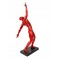 Sculpture Homme Athlétique Design Rouge, H 103 cm