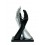 Sculpture Design : Deux mains entrelacées, Noir et Argent, H 71 cm