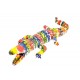Sculpture Crocodile, Finition Multicolore, Design, L 70 cm