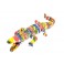 Sculpture Crocodile, Finition Multicolore, Design, L 70 cm