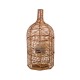 Grande Lampe Rouge, Socle design Couple argenté, H 69 cm