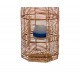 Grande Lampe Rouge, Socle design Couple argenté, H 69 cm