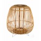 Lanterne en Bois de Bambou sur Pieds, Collection Zen. H 49 cm