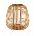 Lanterne en Bois de Bambou sur Pieds, Collection Zen. H 49 cm