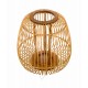Lanterne en Bois de Bambou sur Pieds, Collection Zen. H 49 cm