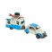 Miniature 2 CV remorque Caravane : Planche de Surf & Valise. L 40 cm