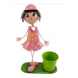 Marinette, la fille Cache-Pot en métal, H 75 cm