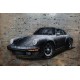 Tableau sur Métal 3D : La Porsche 911 Carrera, Noir, L 120 cm