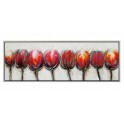 Tableau Floral et Cadre : Tulipes Flamboyantes, L 150 cm
