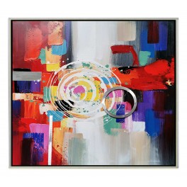 Tableau Moderne Abstrait et Cadre, Diffraction, H 80 cm